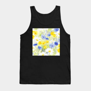 Watercolour English Wildflower Meadow Tank Top